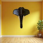 Classic Elephant Head (Mahogany Wood)