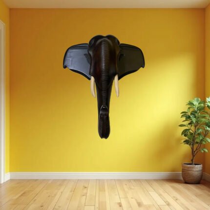 Classic Elephant Head (Mahogany Wood)